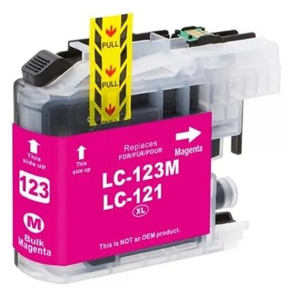 Brother cartridges LC-123 Magenta huismerk