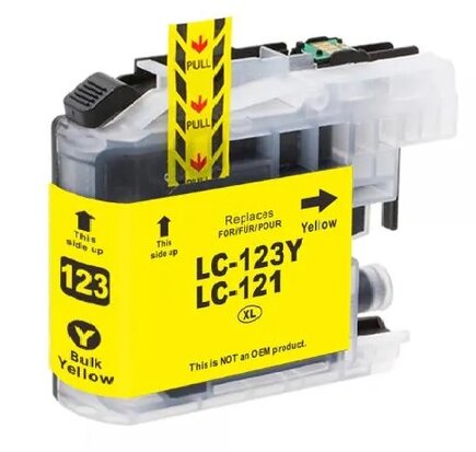 Brother MFC-J4710DW inktcartridges LC-123 Yellow huismerk